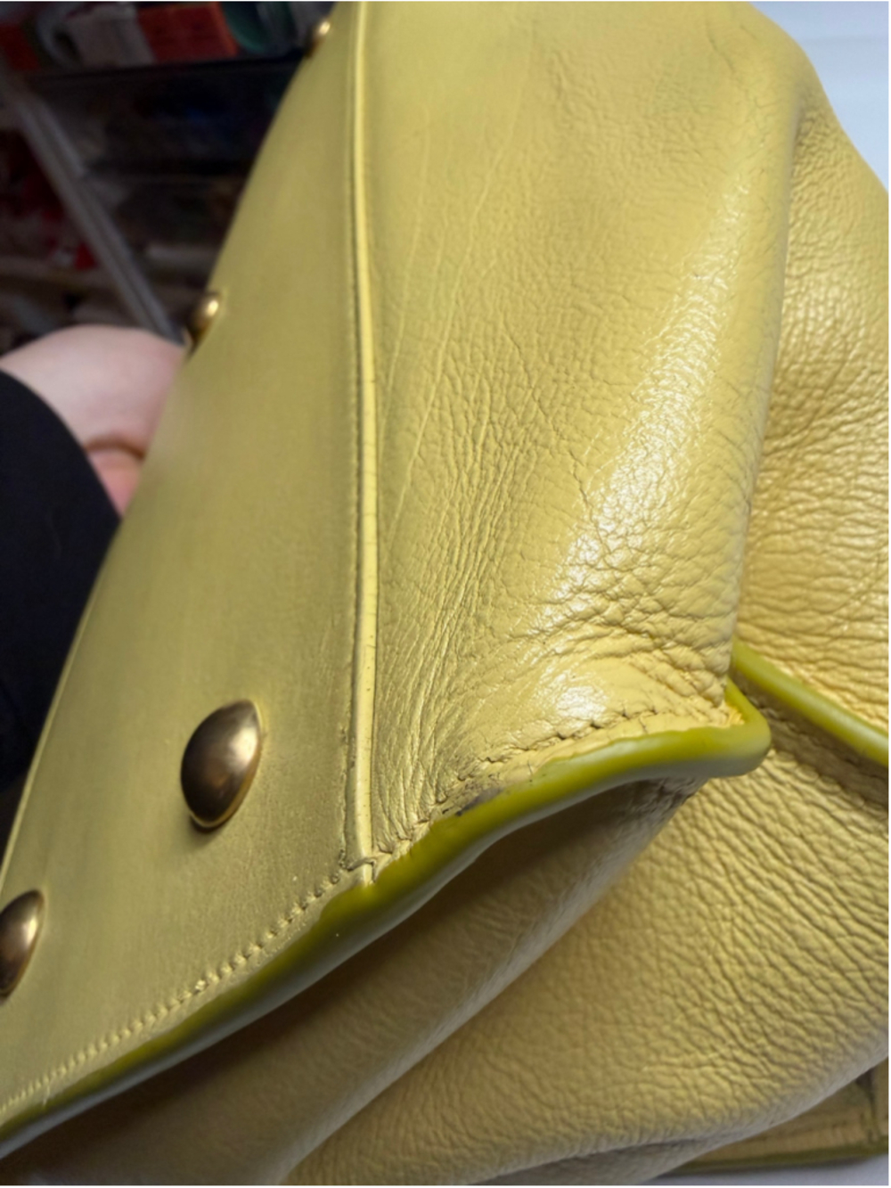 Women's Saint Laurent Satchel One Size Yellow - Picture 5 of 10